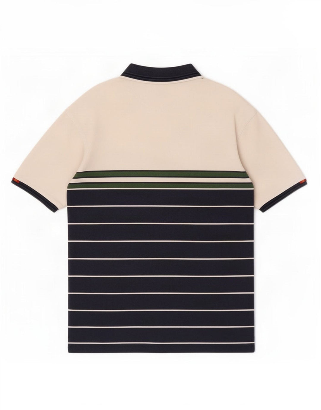 Camisa polo masculina Ellesse de algodão listrado azul marinho médio