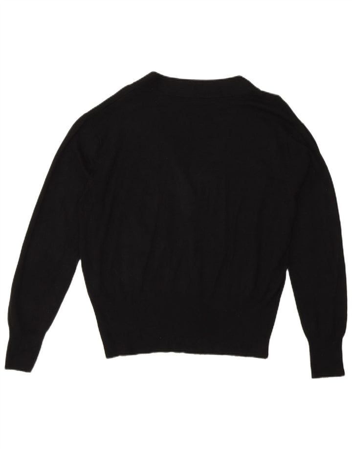 Suéter cardigã feminino Zara Reino Unido 14 viscose preta média