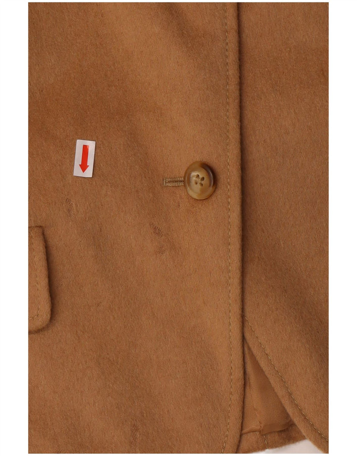 Jaqueta blazer feminina de 4 botões MAX MARA Reino Unido 14 grande bege camelhair clássico