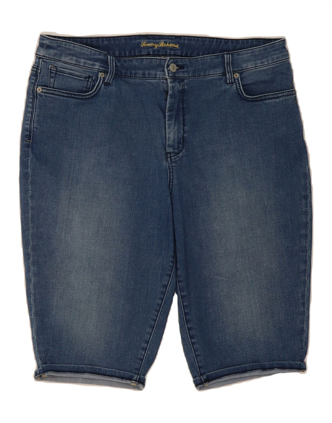 TOMMY BAHAMA Womens Denim Bermuda Shorts W36 XL Blue Cotton Vintage Tommy Bahama and Second-Hand Tommy Bahama from Messina Hembry 