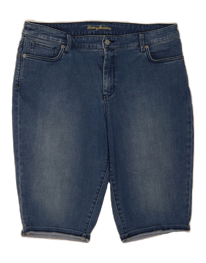 TOMMY BAHAMA Womens Denim Bermuda Shorts W36 XL Blue Cotton Vintage Tommy Bahama and Second-Hand Tommy Bahama from Messina Hembry 