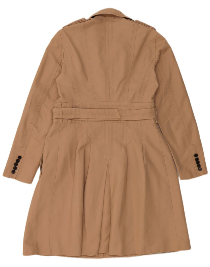 ZARA Womens Trench Coat UK 14 Médio Bege