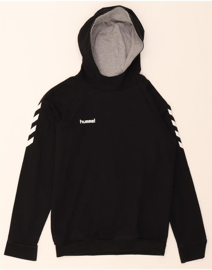 HUMMEL Suéter gráfico feminino com capuz 13-14 anos algodão preto