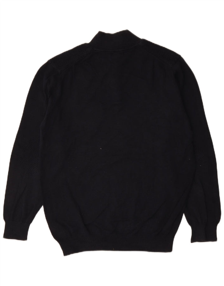 Suéter masculino Massimo Dutti com gola redonda e algodão azul marinho XL