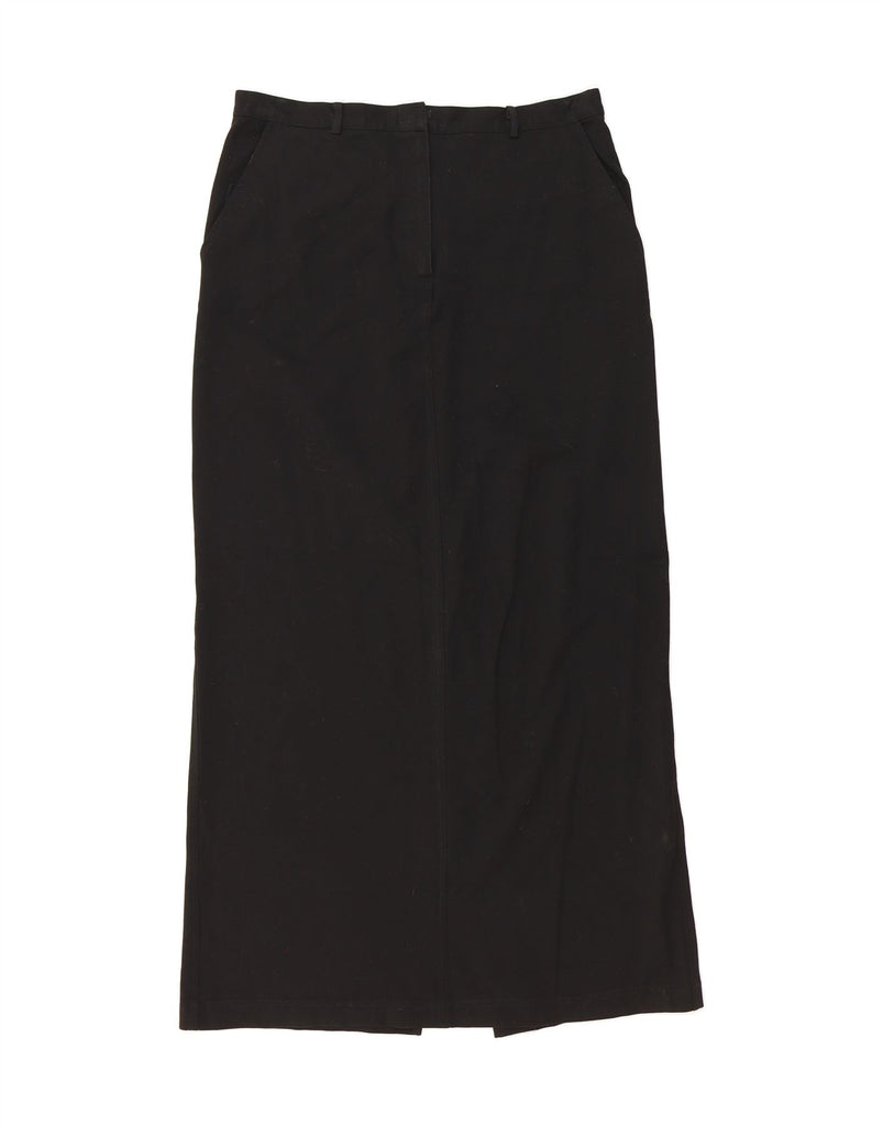 ARMANI Womens Maxi Skirt UK 16 Large W32 Black Polyester Vintage Armani and Second-Hand Armani from Messina Hembry 
