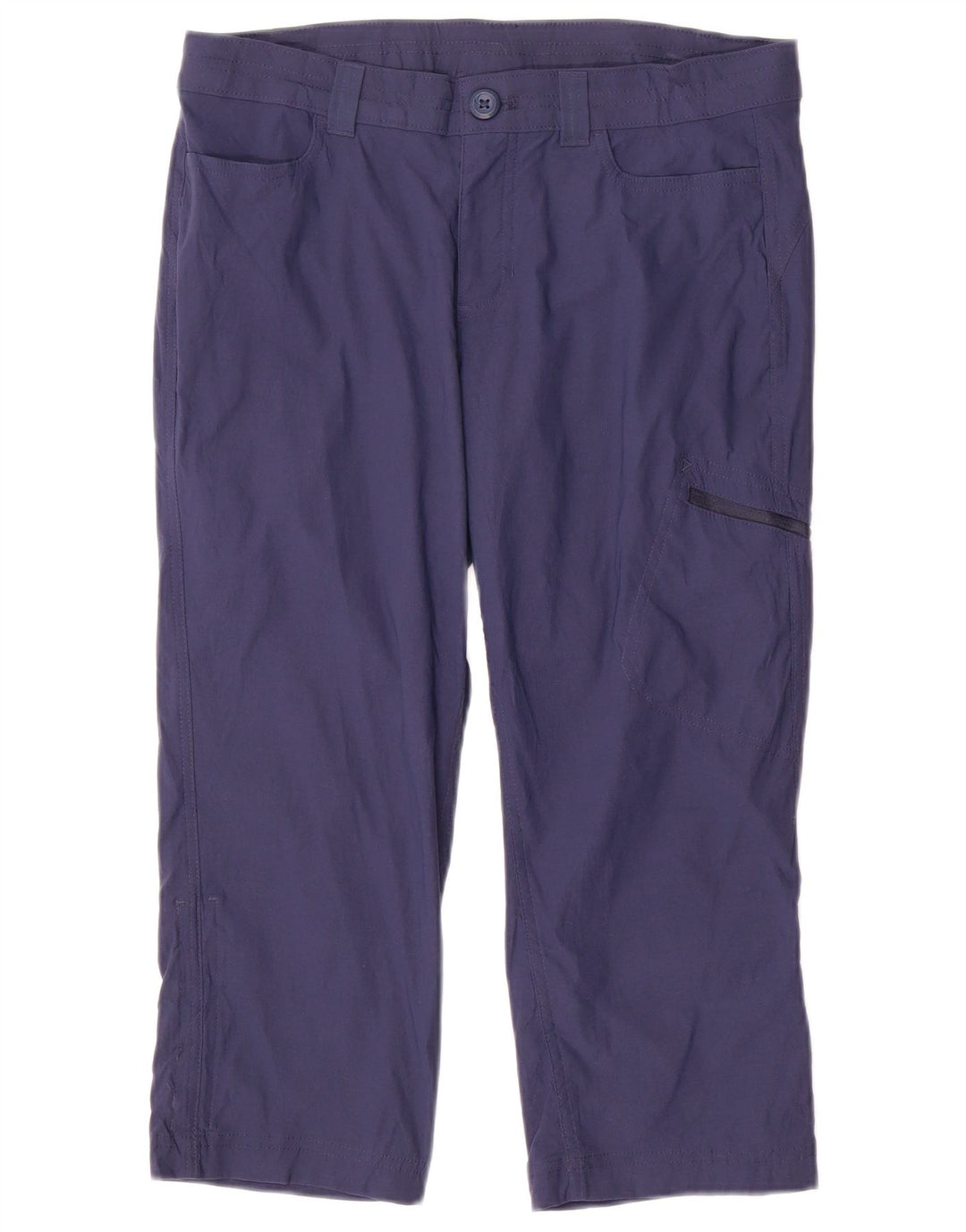 Calça capri feminina EDDIE BAUER reta EUA 8 médio W32 L20 azul marinho