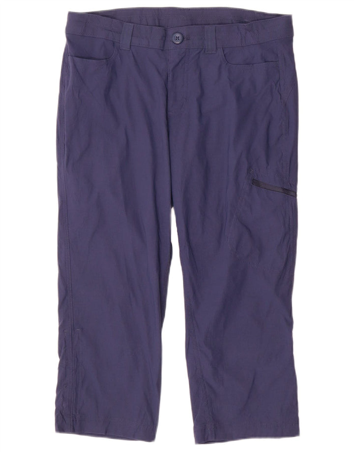 Calça capri feminina EDDIE BAUER reta EUA 8 médio W32 L20 azul marinho