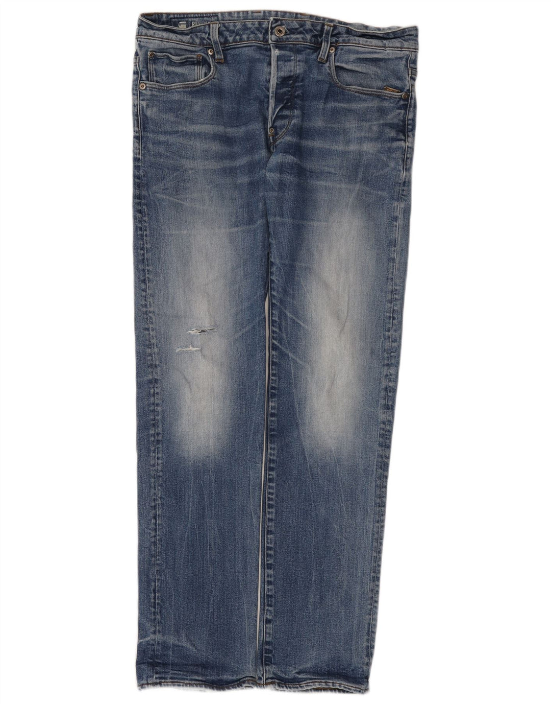 Jeans retos masculinos G-Star W34 L34 algodão azul