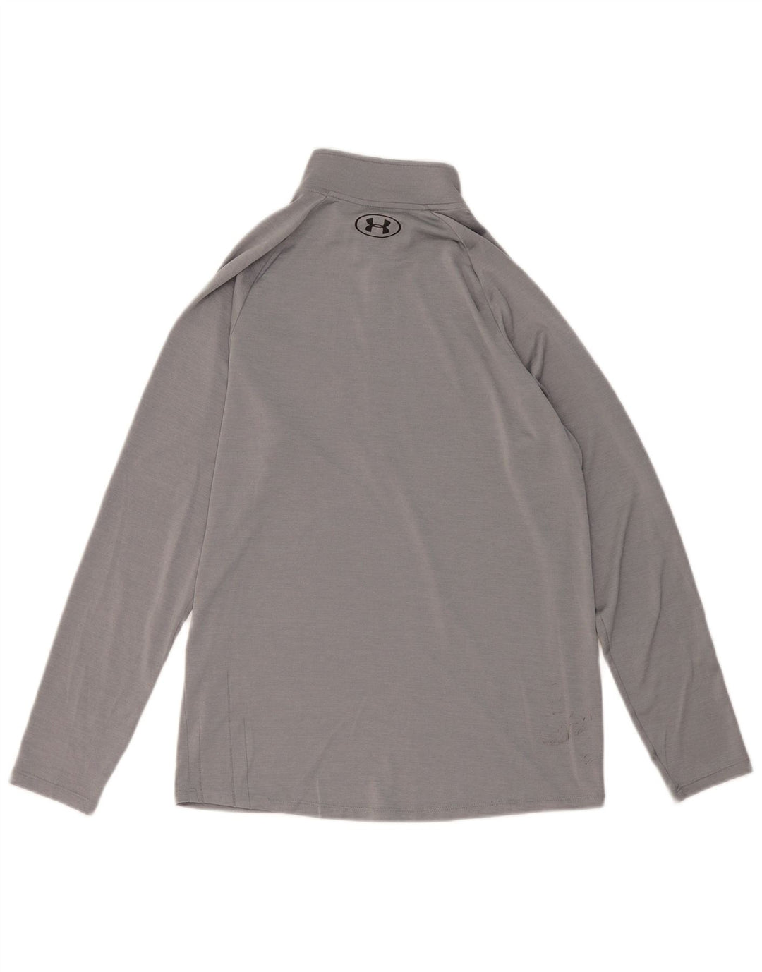 UNDER ARMOUR Masculino Heat Gear Zip Neck Pulôver Treino Top Cinza Médio