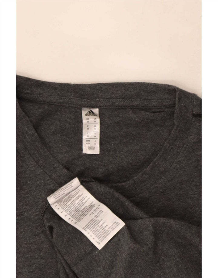Camiseta masculina Adidas Top cinza médio algodão
