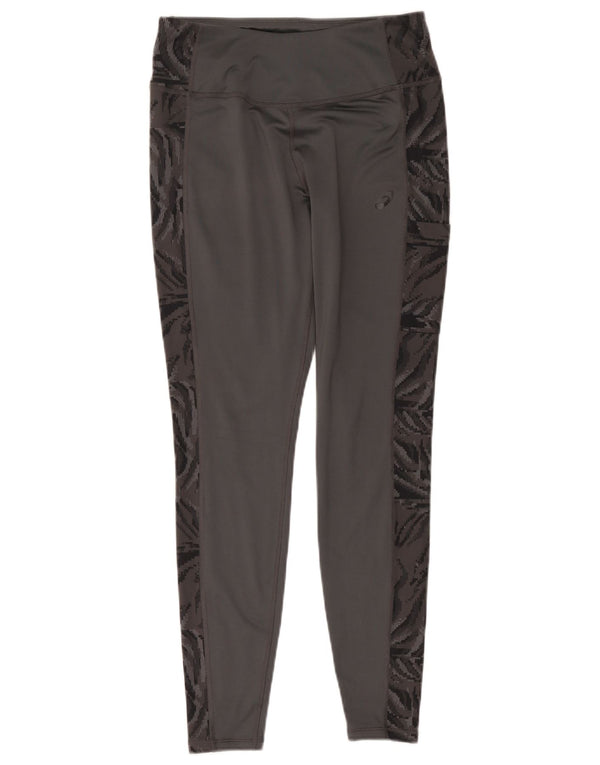Leggings feminino Asics UK 14 poliéster cinza médio com estampa animal