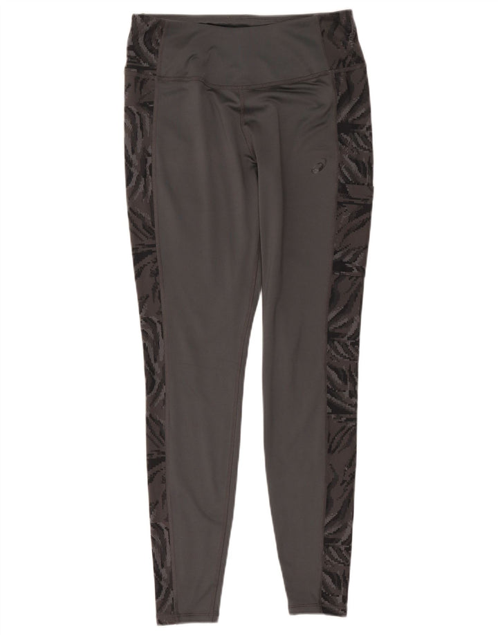Leggings feminino Asics UK 14 poliéster cinza médio com estampa animal