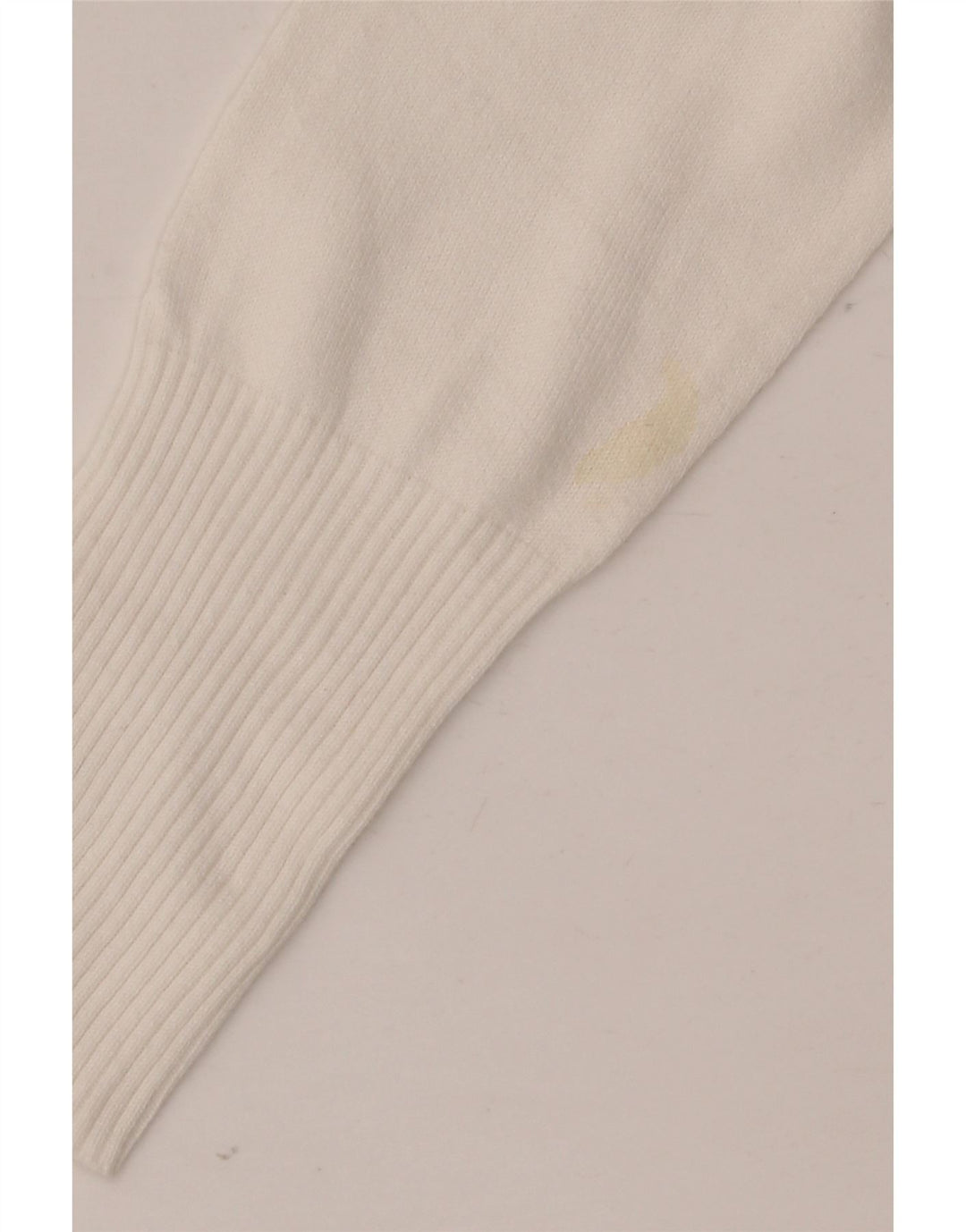 Suéter cardigã feminino Zara Longline Reino Unido 12 algodão branco médio