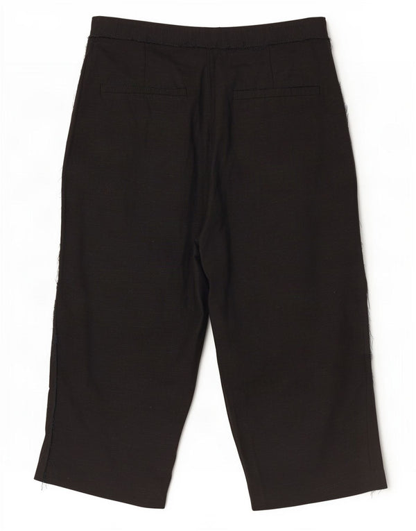 Zara Bermuda feminina média W28 preta Lyocell
