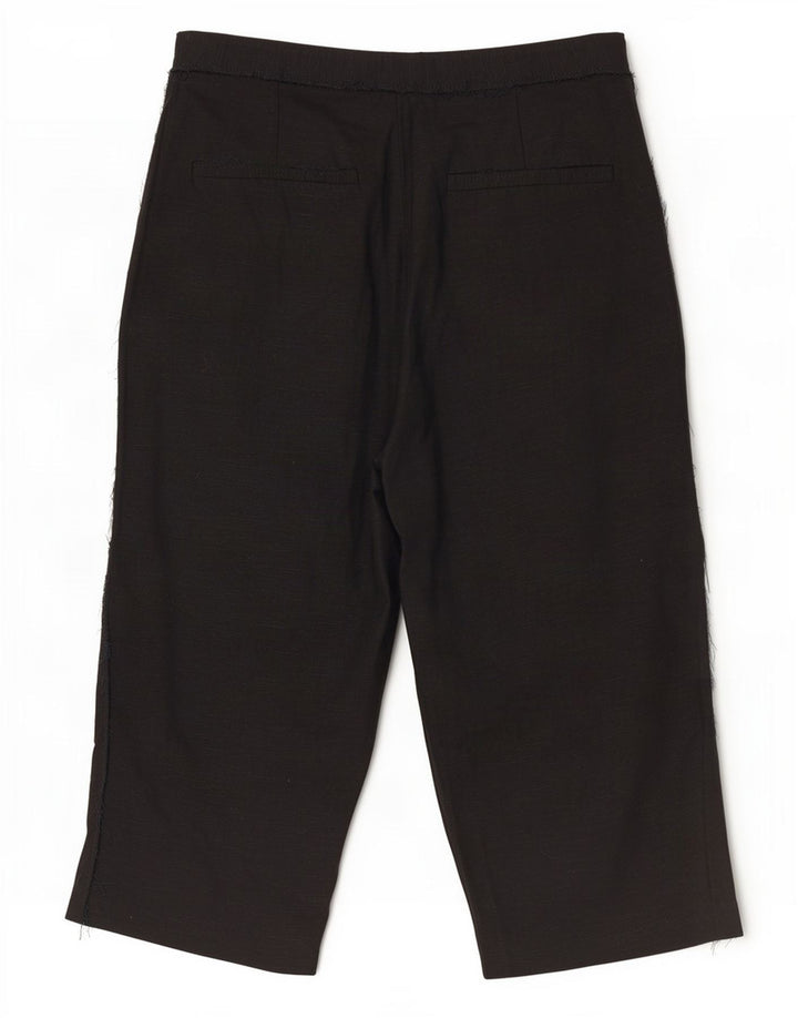 Zara Bermuda feminina média W28 preta Lyocell