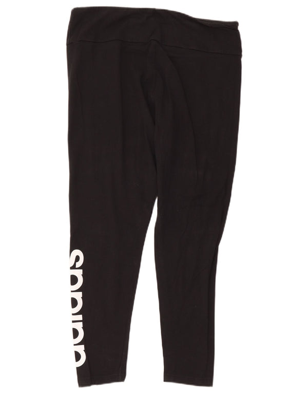 Leggings Adidas Feminino UK 20/22 XL Algodão Preto