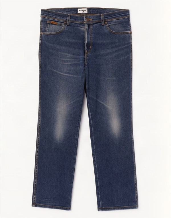 Wrangler Masculino Texas Straight Jeans W36 L29 Azul Algodão