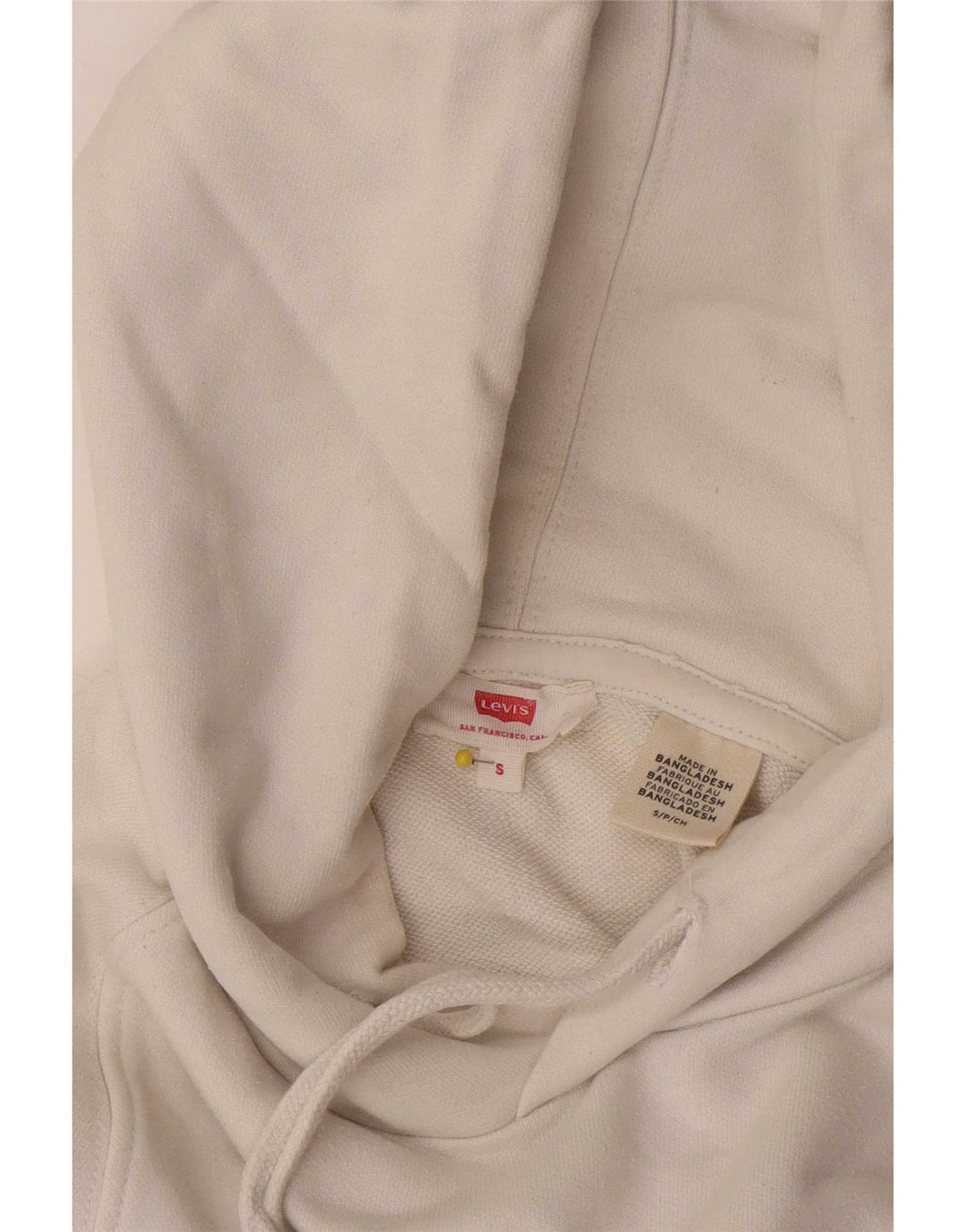 Suéter com capuz gráfico masculino Levi's pequeno branco