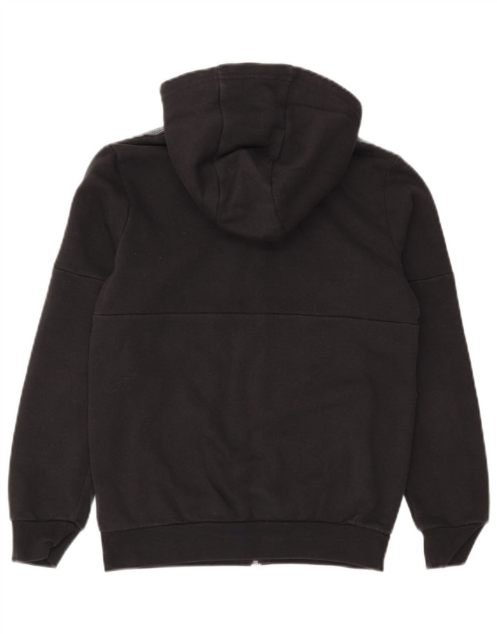Suéter adidas masculino com capuz e zíper 9-10 anos algodão preto