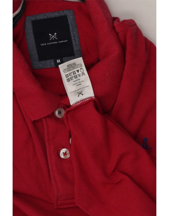 Camisa polo masculina Crew Clothing algodão rosa médio