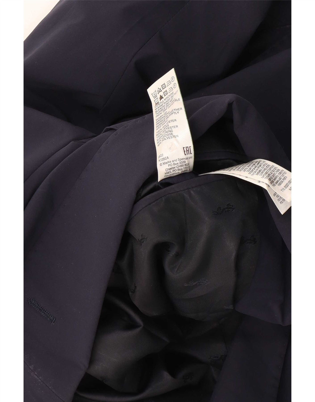Jaqueta blazer masculina de 2 botões Marks & Spencer Reino Unido 38 azul marinho médio