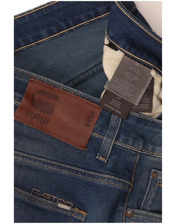 G-Star Masculino Slim Jeans W32 L32 Azul Algodão