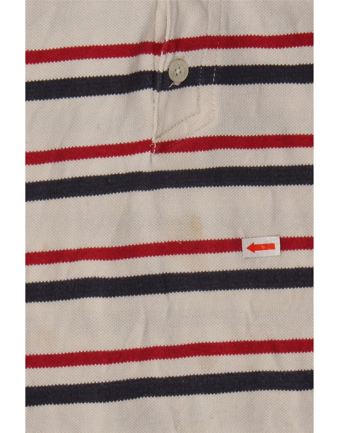 Camisa polo masculina WRANGLER 15-16 anos 2XL algodão listrado branco