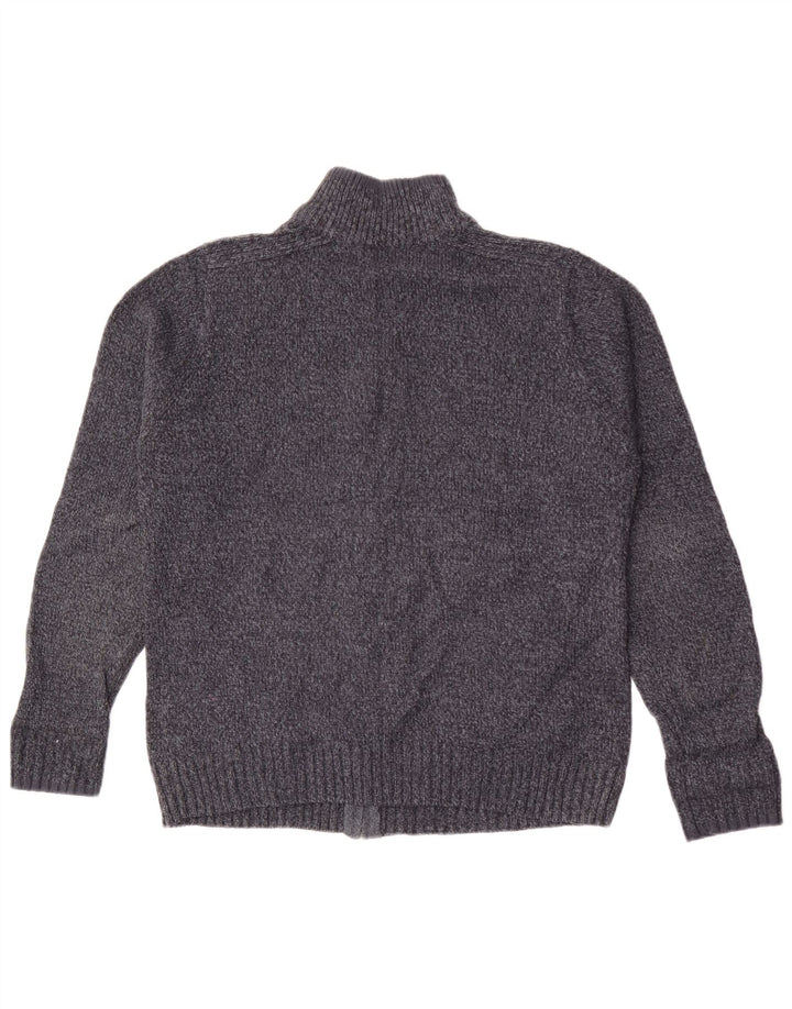 Suéter cardigã masculino Marks & Spencer regular fit médio azul marinho salpicado