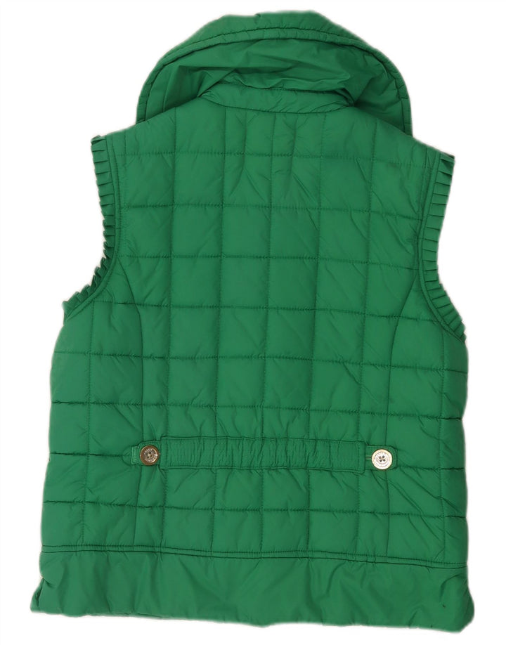 Gilet acolchoado feminino Juicy Couture UK 14 poliéster verde médio