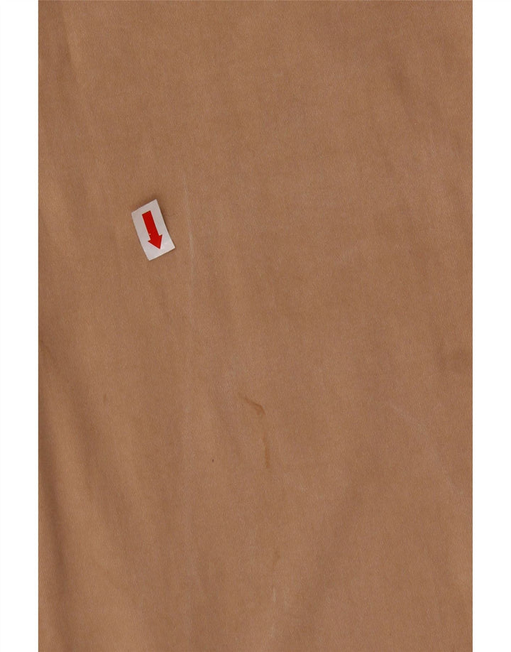 Calça feminina casual slim TRUSSARDI IT 46 grande W32 L30 bege Lyocell