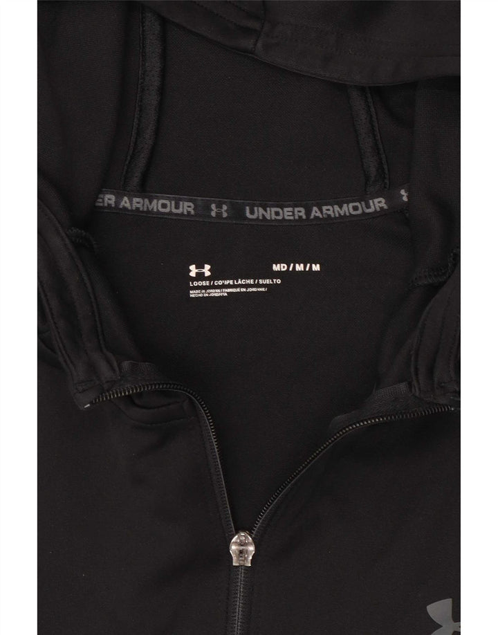 Suéter masculino Under Armour com capuz e zíper médio preto