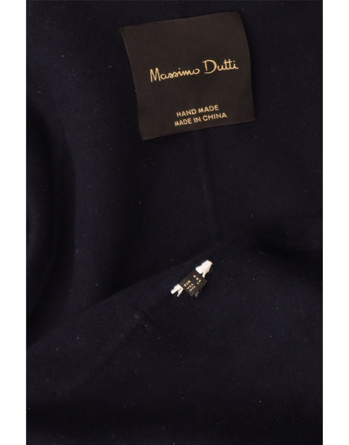 Sobretudo feminino Massimo Dutti aberto grande Reino Unido 10 pequeno azul marinho