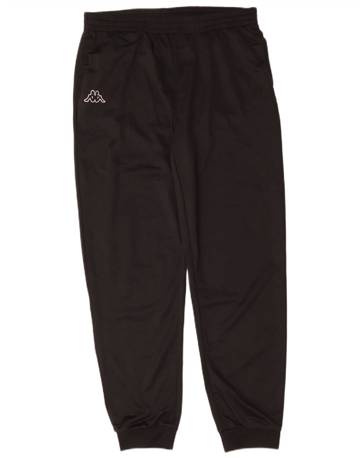 Calça de treino masculina Kappa Joggers grande poliéster preto