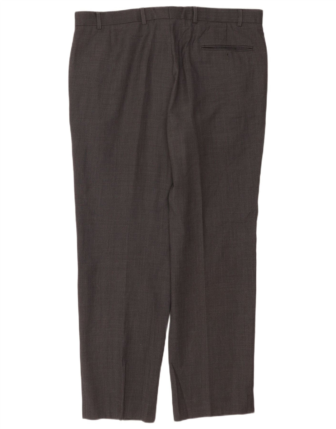 Calça masculina de terno cônico Marks & Spencer W38 L31 poliéster cinza
