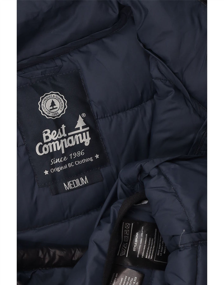 Jaqueta feminina acolchoada com capuz BEST COMPANY UK 14 poliéster preto médio
