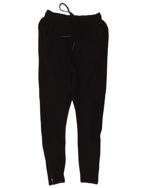 Zara Womens Capri Tracksuit Trousers UK 10 Small Black Cotton