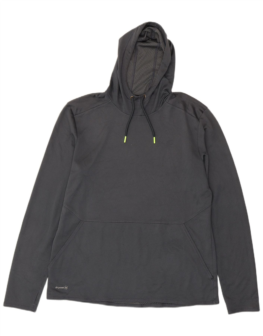 Suéter com capuz Russell Athletic masculino Dri-Power grande poliéster cinza