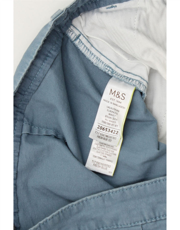 Shorts chino masculino Marks & Spencer W32 algodão azul médio