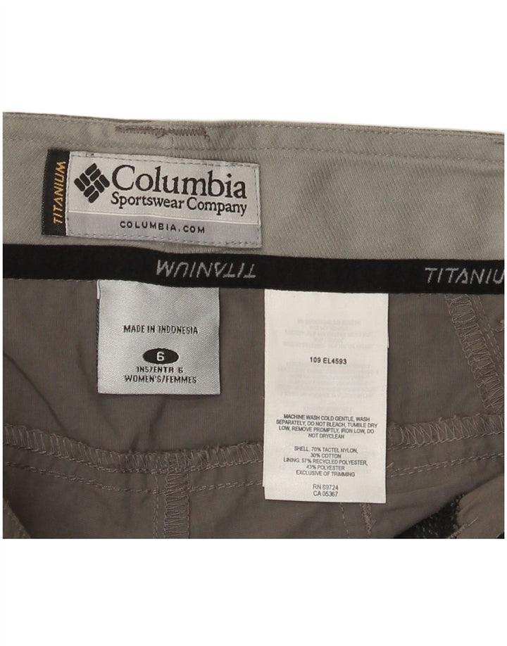 Shorts Columbia Feminino Titanium Cargo US 6 Médio W32 Cinza Tactel