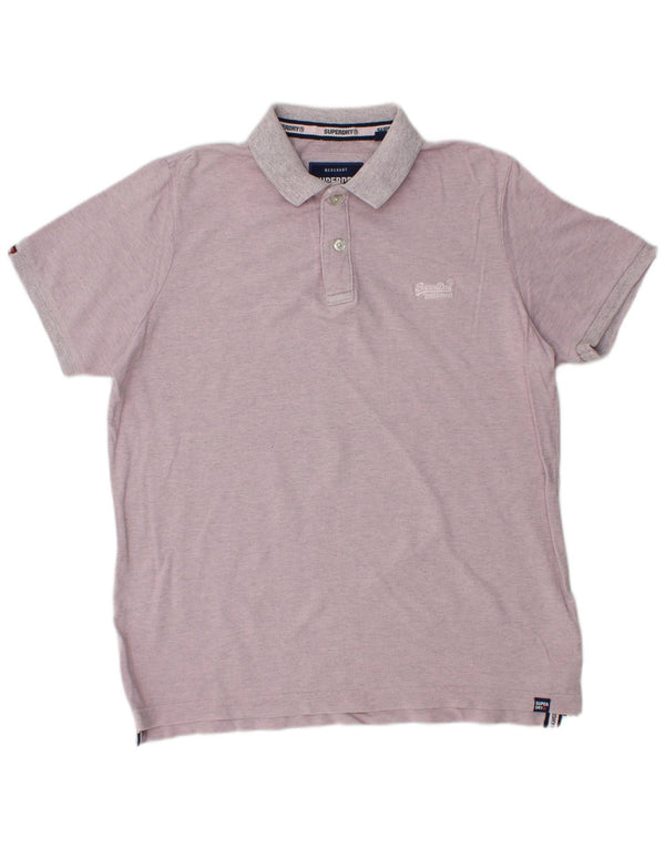 Camisa polo masculina SUPERDRY 2XL algodão roxo
