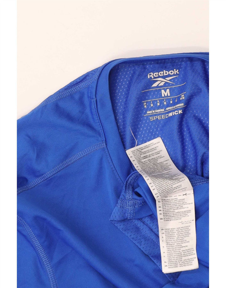 Camiseta masculina Reebok Top médio azul poliéster