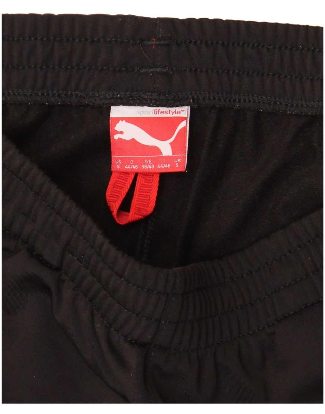 Calça de treino masculina Puma pequena preta colorblock