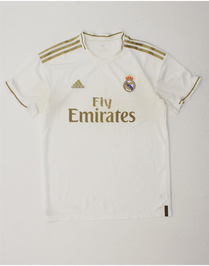 Camiseta Adidas Masculina Real Madrid Graphic Top Médio Poliéster Branco