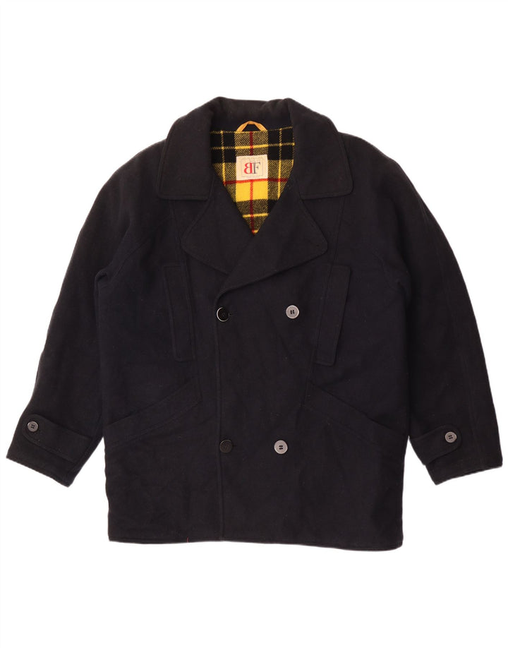 Belfe & Belfe Sobretudo masculino solto IT 48 lã azul marinho médio