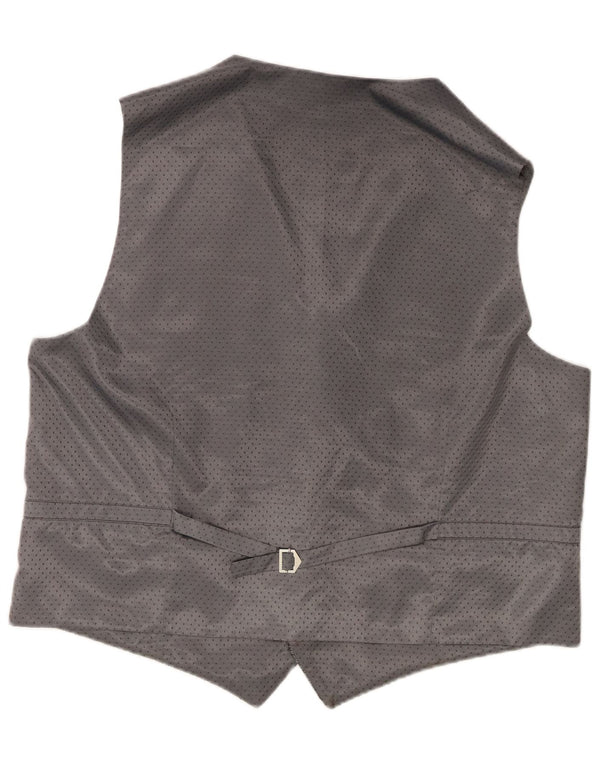 Colete masculino Harris Tweed 2XL cinza lã nova