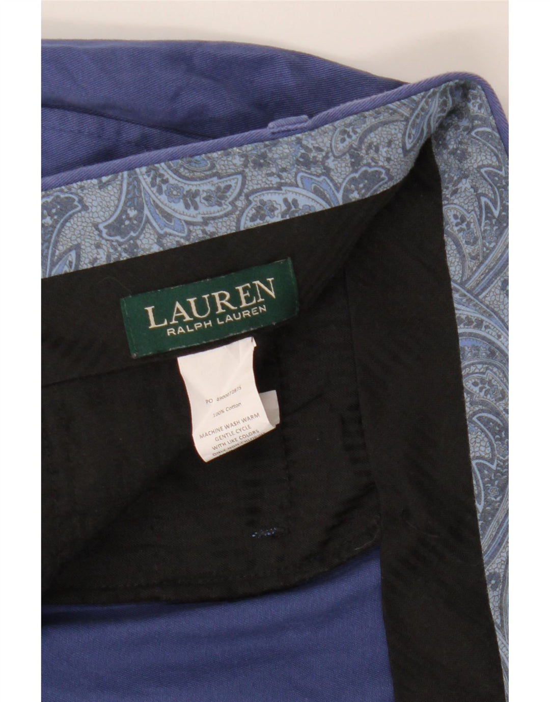 RALPH LAUREN Mens Tapered Suit Trousers W36 L30 Blue Cotton Vintage Ralph Lauren and Second-Hand Ralph Lauren from Messina Hembry 