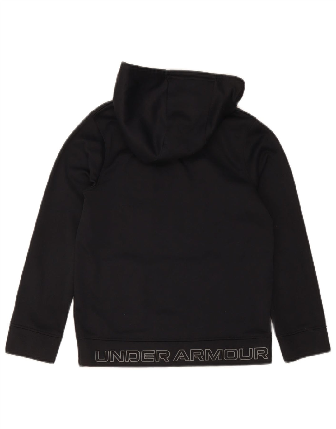 Suéter gráfico com capuz Under Armour Boys 7-8 anos pequeno poliéster preto