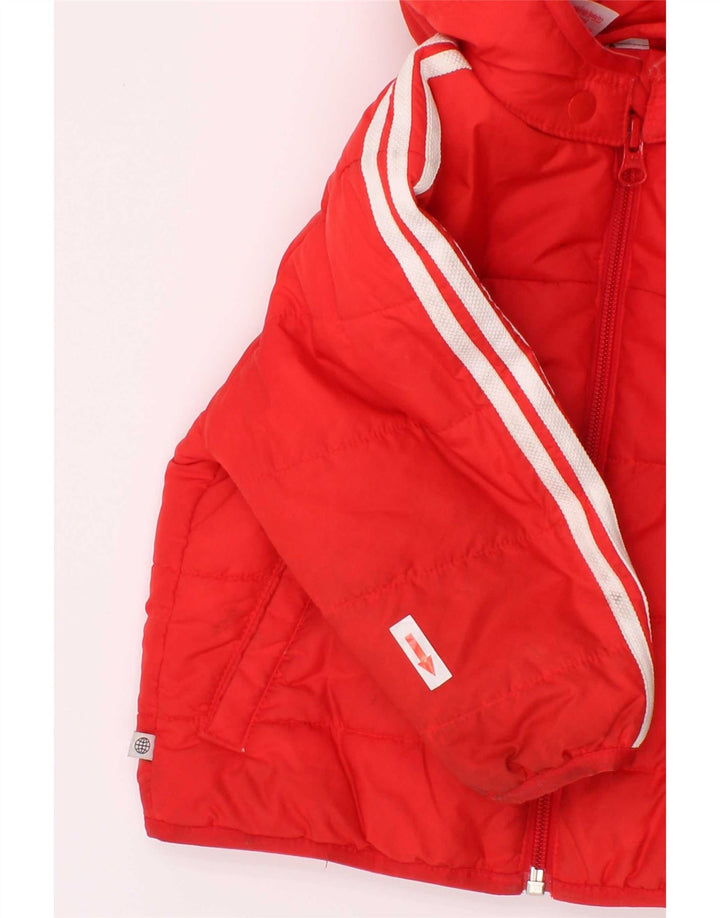 Jaqueta acolchoada com capuz Adidas Baby Boys 9-12 meses poliéster vermelho