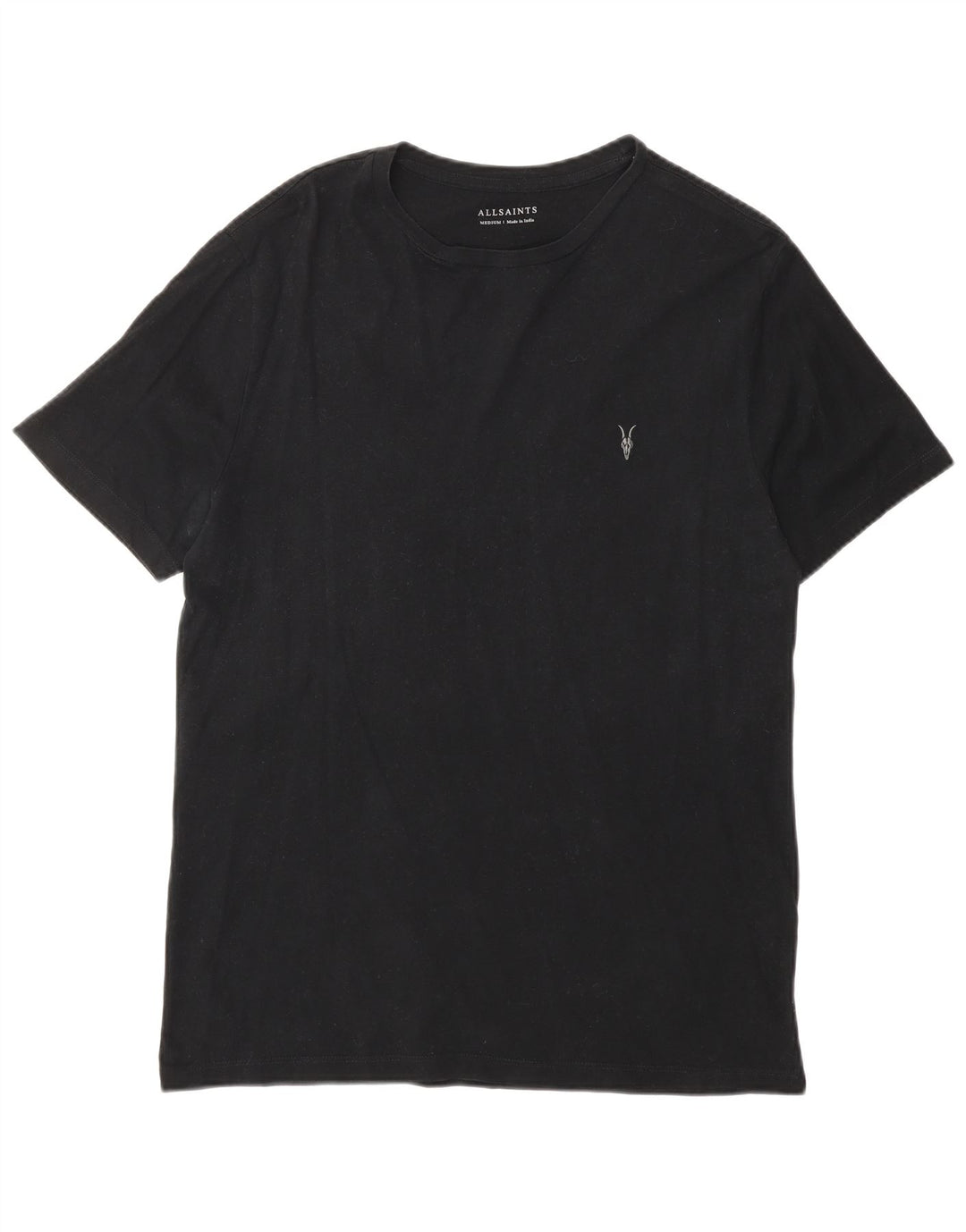 Camiseta masculina ALL SAINTS Top médio algodão preto