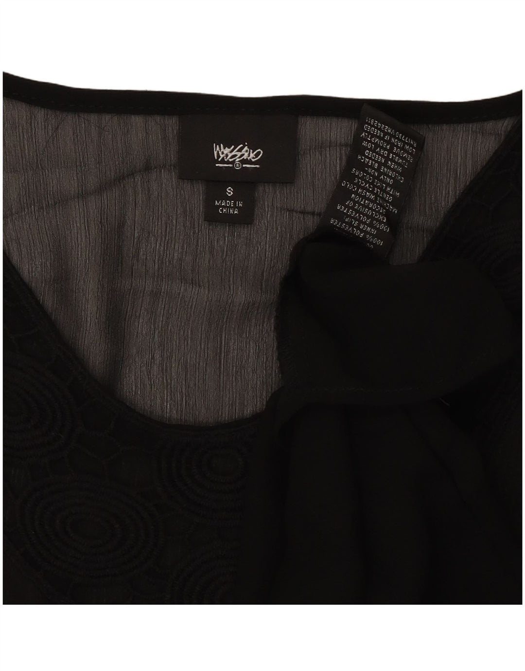 Vestido de praia feminino Mossimo UK 10 pequeno poliéster preto